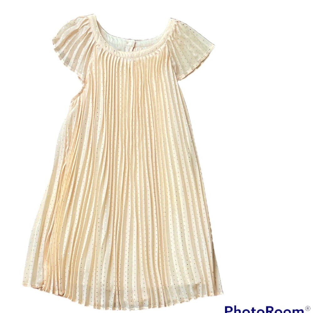 Gap kids Pleaded Flutter Sleeve Chiffon Dress Small